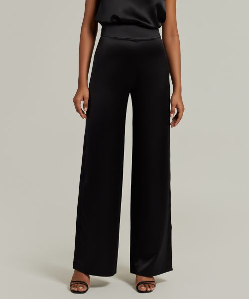 Black Silk Trousers