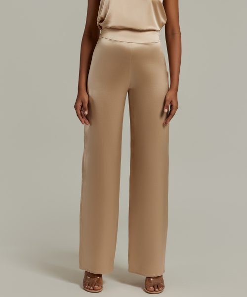 Champagne Silk Trousers