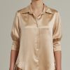 Champagne Silk Short-Sleeved Shirt