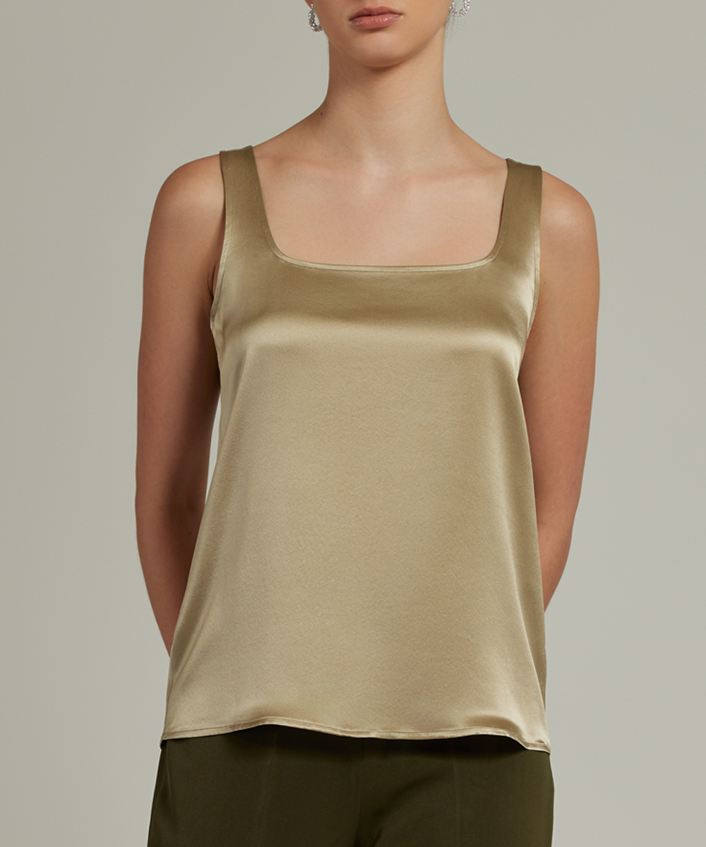 Olive Silk Camisole