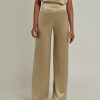 Olive Silk Trousers