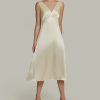 Cream Silk Slip Dress