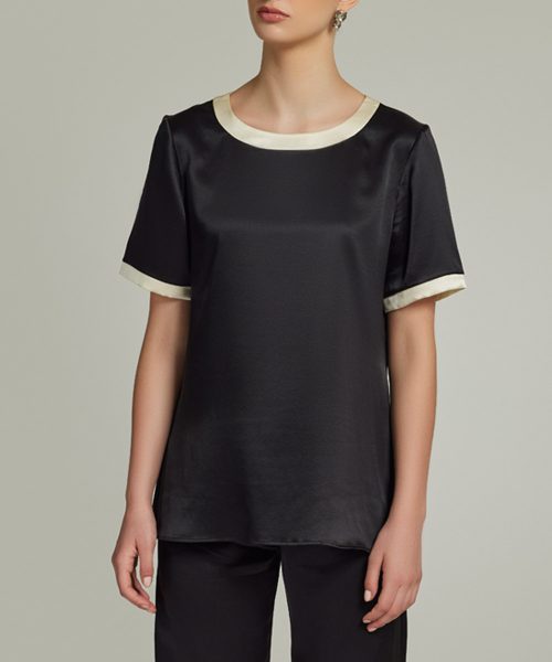 Black Silk T-Shirt