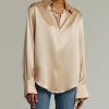 Champagne Silk Oversized Shirt