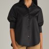 Black Egyptian Cotton Short-Sleeved Shirt