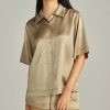 Olive Silk Bowling Shirt