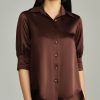Espresso Silk Short-Sleeved Shirt