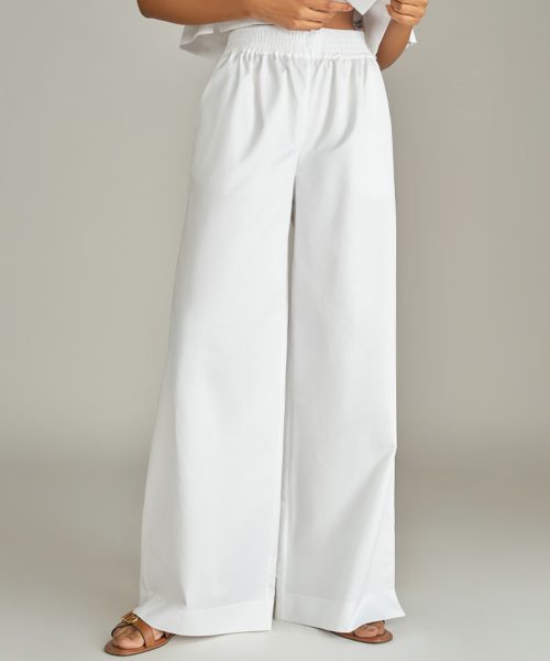 White Egyptian Cotton Trousers