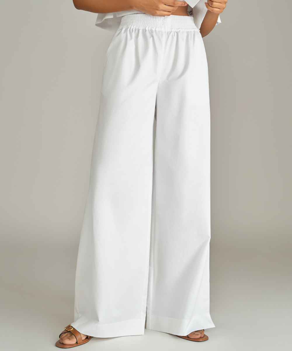 White Egyptian Cotton Trousers