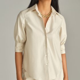 Fawn Egyptian Cotton Short-Sleeved Shirt
