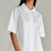 White Egyptian Cotton Bowling Shirt