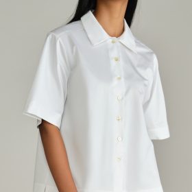 White Egyptian Cotton Bowling Shirt