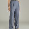 Blue Suiting Pleated Trousers
