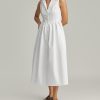White Egyptian Cotton Long Tennis Dress