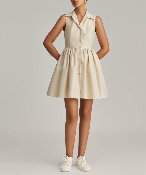 Fawn Egyptian Cotton Short Tennis Dress